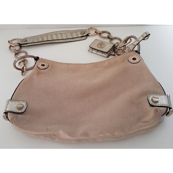 Y2K Vintage GUESS USA Purse Bag Washed Jeans Canvas Faux Leather Strap Logo RARE - Picture 2 of 16